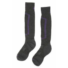Smartwool Womens PhD Ski Light Over the Calf Socks in Charcoal 19945 Size L