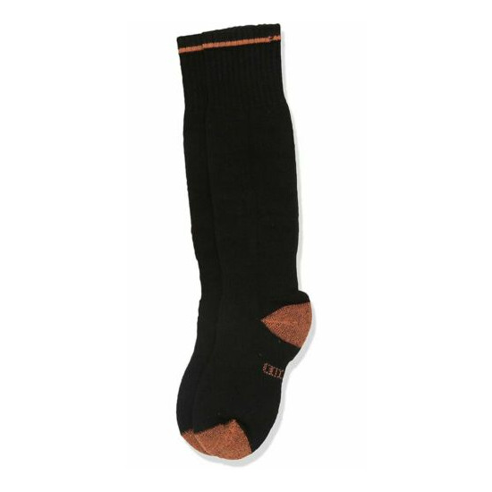 NWOT Eurosock Kid's Snowbase Crew Socks Black/Orange Size 2XS image {2}