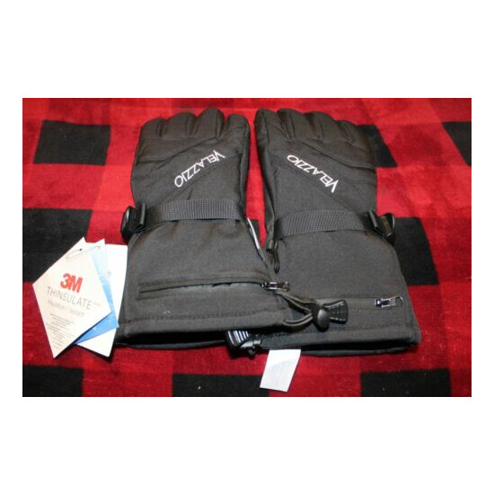 Velazzio Waterproof Breathable Ski Gloves 3M Thinsulated Black M New (C30) Thumb {1}
