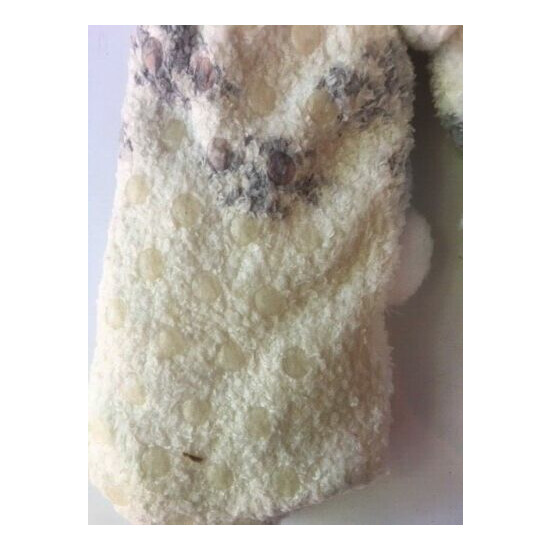 Womens Polar Bear Cozy Cuff Slipper Socks - Xhilaration Ivory One Size Thumb {4}