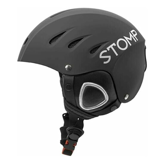 Stomp Ski & Snowboarding Sports Helmet with Build-in Pocket in Ear Pads Black XL Thumb {1}