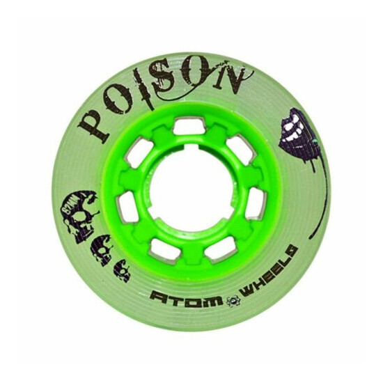 Atom Skates Poison Wheels Indoor / Outdoor / Slick Surfaces 62x38 Green / 4 pcs image {2}