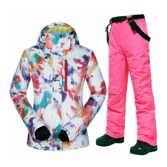 Ski Suit Women Winter Sportwear Winter Ski Jacket and Pants Strap Ski Suits Thumb {8}