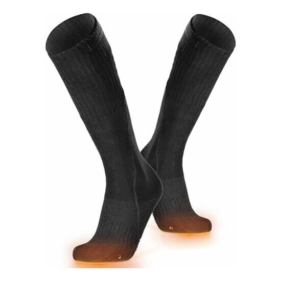ORORO HEATED SOCKS UNISEX RECHARGEABLE ELECTRIC SOCKS FOR COLD FEET BLACK MEDIUM Thumb {1}
