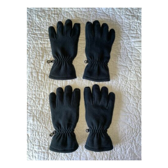 Kids Unisex LANDS END Youth Fleece Gloves *set of 2* Size M Medium EUC! image {1}