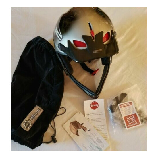 Burton Snowboard Helmet Fade To Black W/Visor & Blk Velvet Cover Large 58-59cm image {1}