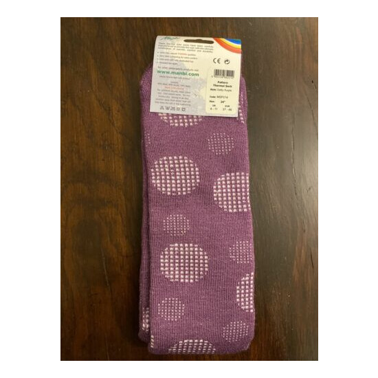 Manbi Snowsport Thermal Sock In Purple Size 4-11 (37-46) Thumb {2}