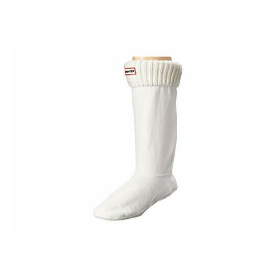 Hunter 1098 Unisex White Half Cardigan Boot Socks Size L Thumb {1}