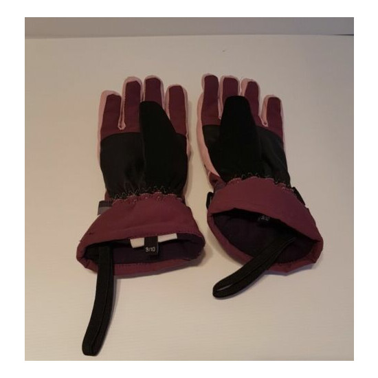CRANE Girls Size 9-10 Pink Purple Camo Dupont Sorona Snow Gloves Insulated Warm image {4}