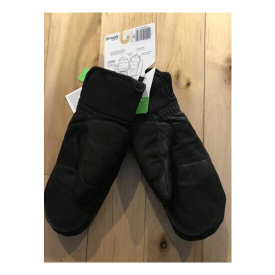 NWT $249 SLYTECH Fortress Race one Winter Ski Gloves Mittens X-SMALL BLACK/GREY image {3}