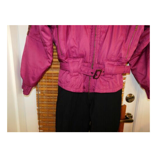 Women's Passport Skisuit No Size Tag ski suit one piece snow black purple EUC Thumb {3}