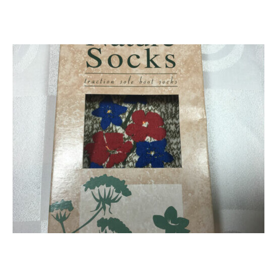  NEW WOMEN'S TRACTION SLIPPER SOCKS ONE SIZE FITS ALL 8 PATTERNS MADE IN U.S.A Thumb {4}