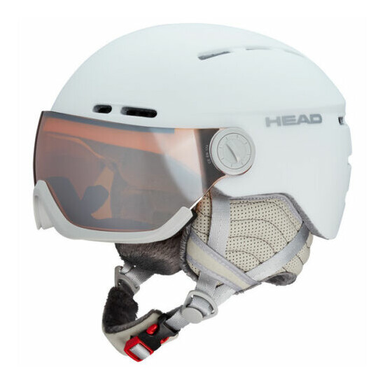 ski Snowboard Winter Sports Helmet with lens /visor Head Queen white2020 M/L New image {1}