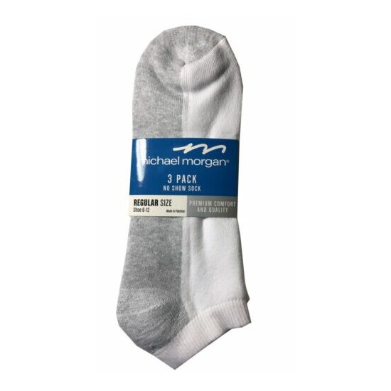 Michael Morgan® Men's NO SHOW SOCKS 3-Pack " Pure Cotton & Premium Comfort "  Thumb {4}