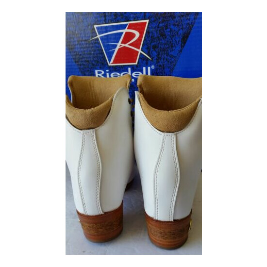 New Riedell Ice figure skate Boots White Model 1310 Different Sizes No Blades Thumb {3}