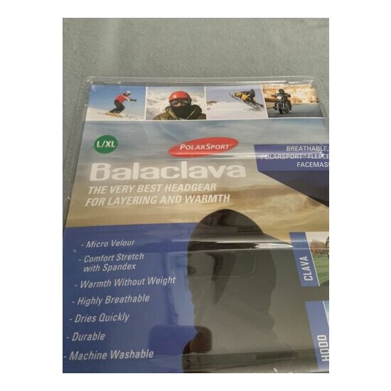 Balaclava Breathable Polarsport Fleece Facemask, L/XL, Dark Gray image {4}