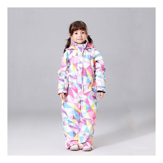 Winter Kids Ski Suit -30 Degrees Siamese Ski Wear Waterproof Snow Jacket Outdoor image {7}