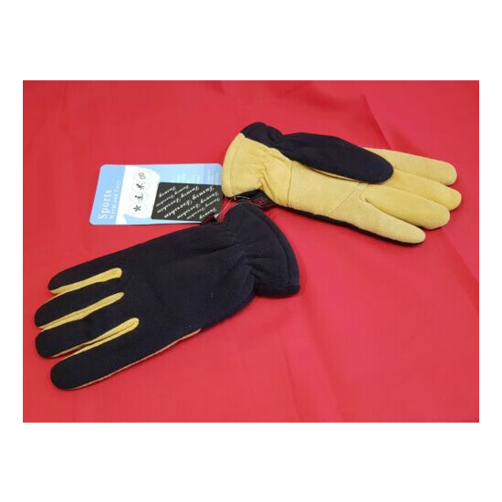 Ozero suede deerskin sports insulated Gloves thermal heatlok liner skiing unisex Thumb {1}