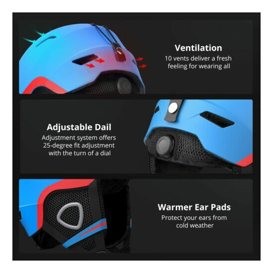 Extremus Snow Bound Ski & Snowboard Helmet - Impact Resistance Ventilation Sn... image {5}