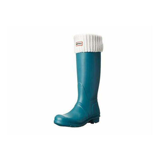 Hunter 1098 Unisex White Half Cardigan Boot Socks Size L Thumb {2}