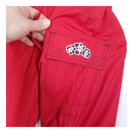 Catalina Small Red Windbreaker Snow Pants Canvas Polyester Lightweight Thin image {2}