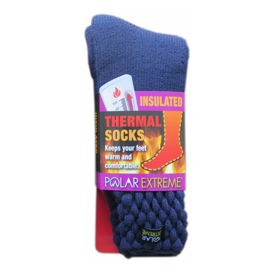 Polar Extreme Thermal Extra Heavy Solid Marled Knit Top Socks Matching 2-Packs Thumb {4}