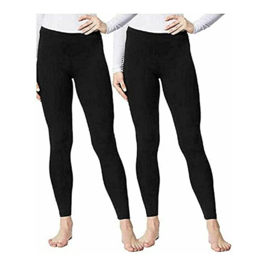 32 DEGREES Women's 2-Pack Base Layer Thermal Pant Black Size M NEW WITH TAGS image {1}