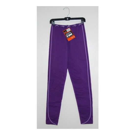 NWT Terramar Girls Genesis Purple Fleece Base Layer Leggings #W8771 sz S Thumb {1}