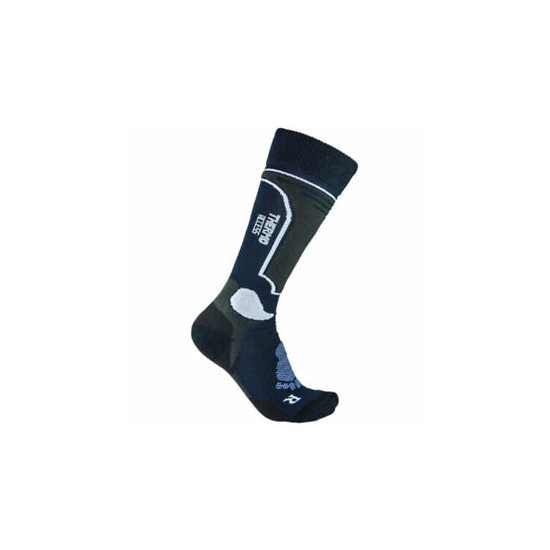 Kids Winter Ski Long Socks Boys Girls Welly Sport Antibacterial Charcoal 2 sizes Thumb {1}