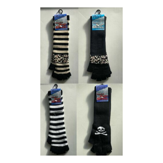 LONG FINGERLESS MAGIC GLOVES UNISEX,FITS FROM TEENAGERS TO ADULTS (BL92) Thumb {1}