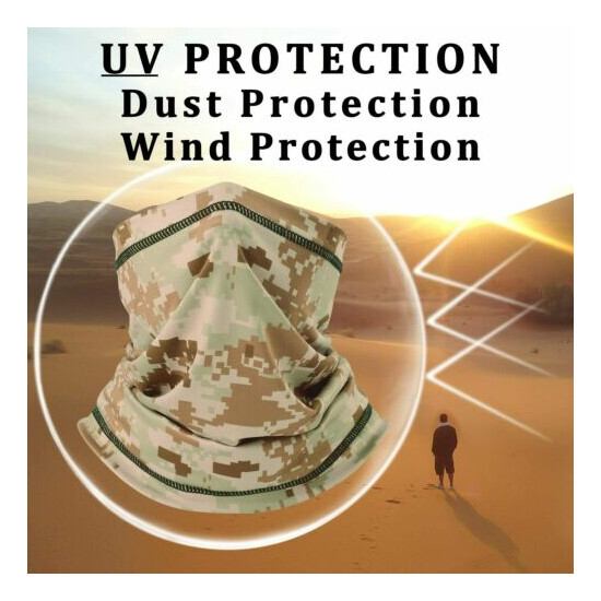 Tactical Camouflage Neck Gaiter UV Protection Face Mask Scarf Bandana Balaclava image {4}