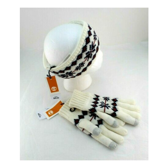  TIMBERLAND One Size Fair Isle Women's Knit Glove & Winter Headband Set MSRP $80 image {4}