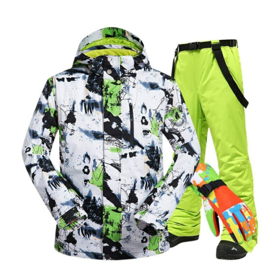 Ski Suit Men Winter Thermal Snow Jacket Pants Sets Skiwear Skiing Snowboard Ski image {1}