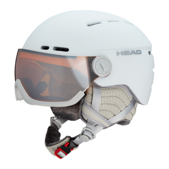 ski Snowboard Winter Sports Helmet with lens /visor Head Queen white2020 M/L New image {3}