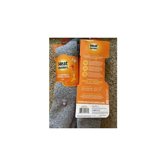 Heat Holders Original Unisex Tog 1.6 Blue Denim Cream Socks Sz W 5-9 M 4-8 NWT Thumb {1}