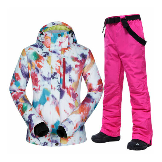 Ski Suit Women Winter Sportwear Winter Ski Jacket and Pants Strap Ski Suits Thumb {3}