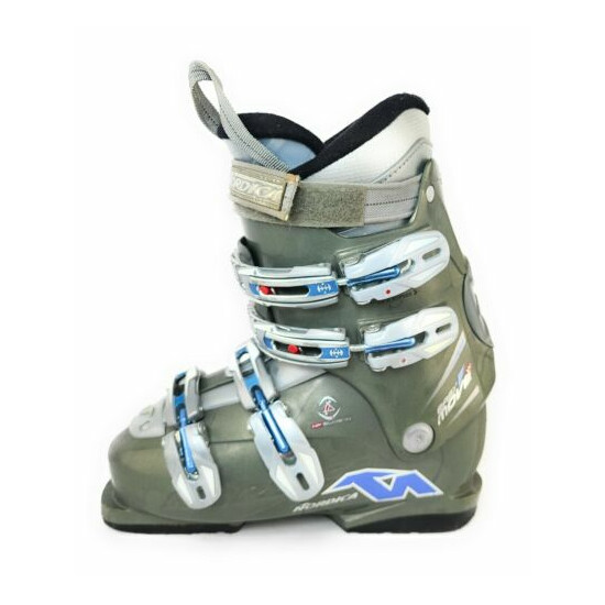 Nordica Easy Move Womens Ski Boots 24.5 Mondo Grey Blue Trim image {1}