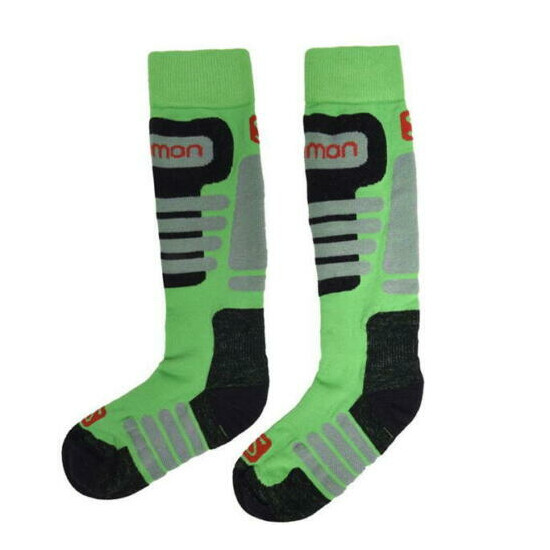 BNWT Salomon Mens Access 2 Pack Sock Ski Socks Green 39-41 uk 7 image {1}