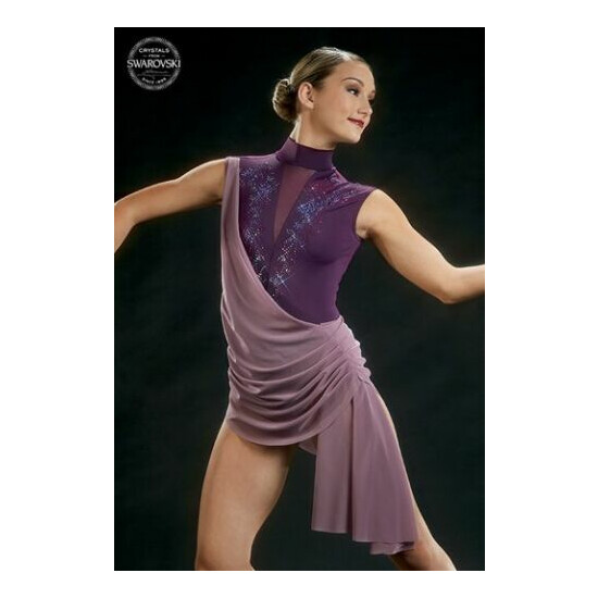 CRYSTAL NEW FIGURE ICE SKATING BATON TWIRLING DRESS COSTUME DANCE COMPETITION image {1}