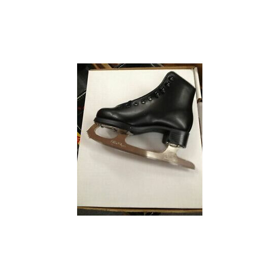 Black Dragon Deluxe Youth Ice Skates Black Leather Uppers Size10 GS215 Thumb {1}
