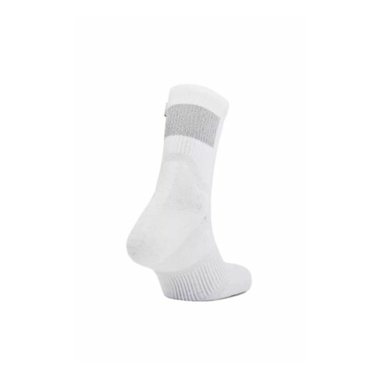 Unisex UA ArmourDry™ Run Crew Socks, White /White , 1 Pair - Large 8-12 Thumb {3}
