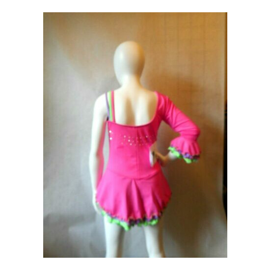 Ice Skating Dress Adult XS Pink/Lilac/Green #H1221 NWT image {2}