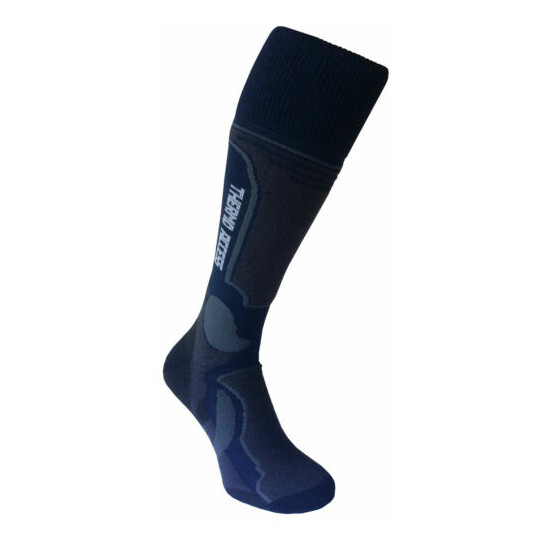 Ski Snowboard Winter Socks Blue Grey Racing Thermolite Antibacterial 3 sizes Thumb {5}
