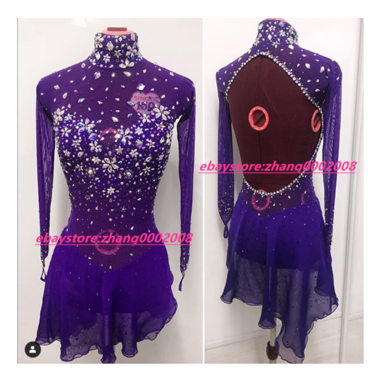  Ice skating dress.Competition Figure Skating Dress /Baton Twirling Dance Dress Thumb {1}
