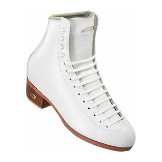 New Riedlle Ice Figure Skate Boots Model J32 No Blades White Made in USA image {1}